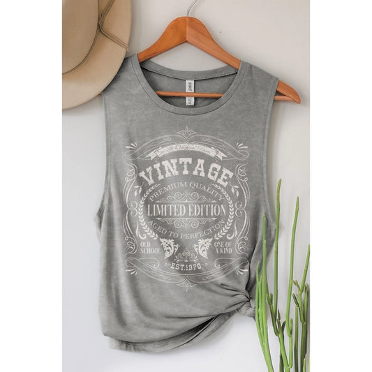 Vintage Mineral Grey Tank Top